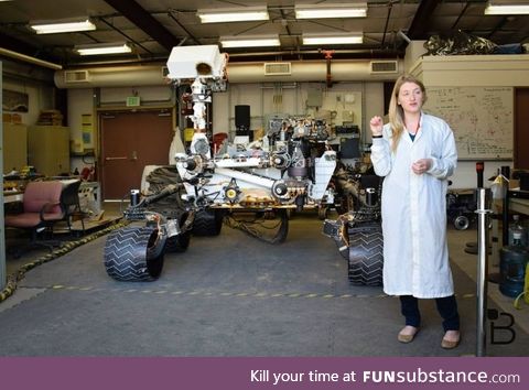 The Size of the Mars Rover. Human for scale