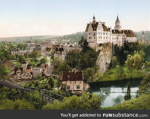 Castle of Sigmaringen, Germany, around 1900