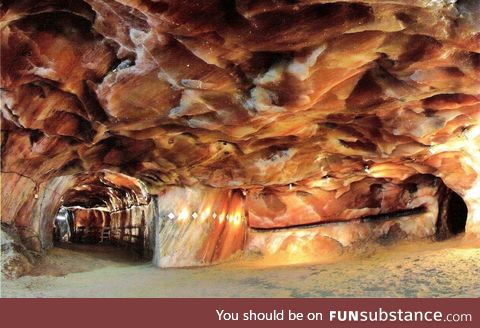 The inside of a Himalayan salt mine