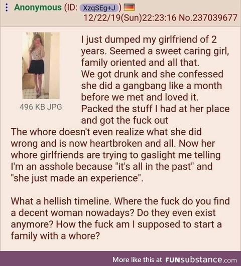 Anon breaks up with gangbanged gf