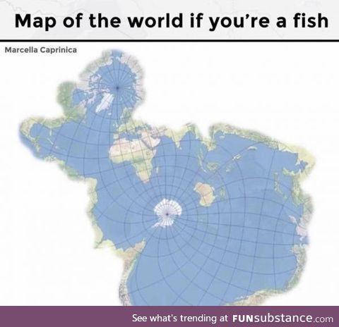 Map of the world if you’re a fish