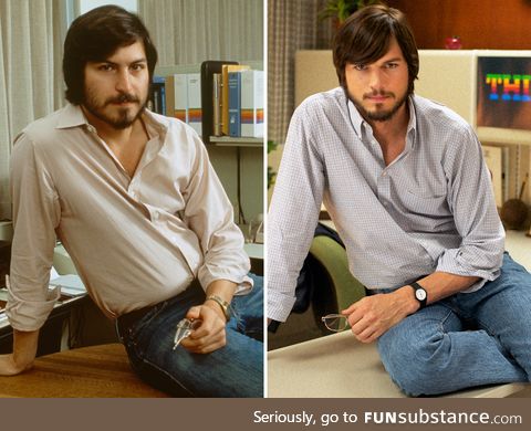 Steve Jobs vs Ashton Kutcher