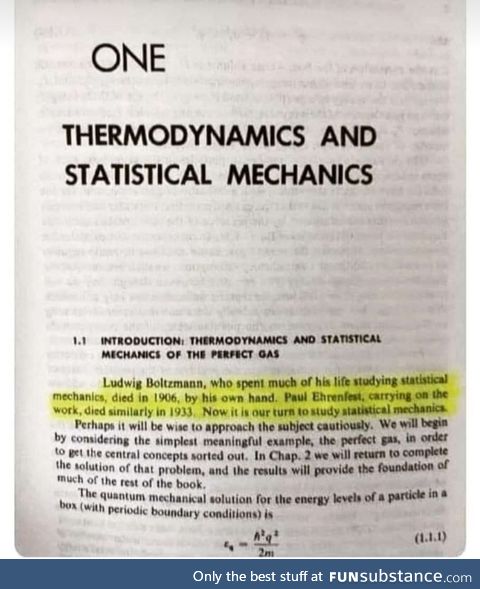 My body is ready for thermodynamics and statistical mechanics