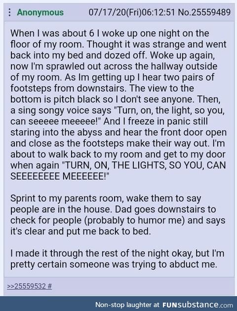 Anon recalls past trauma