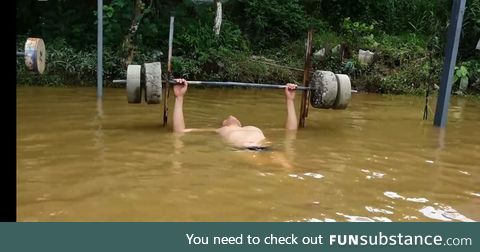 When China is flooding your village but gym is life