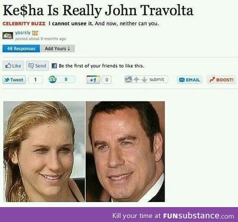 Ke$ha is john travolta