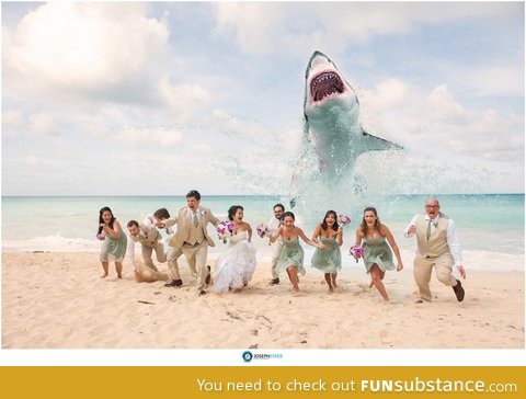 Never get married next to the ocean! Best wedding photo