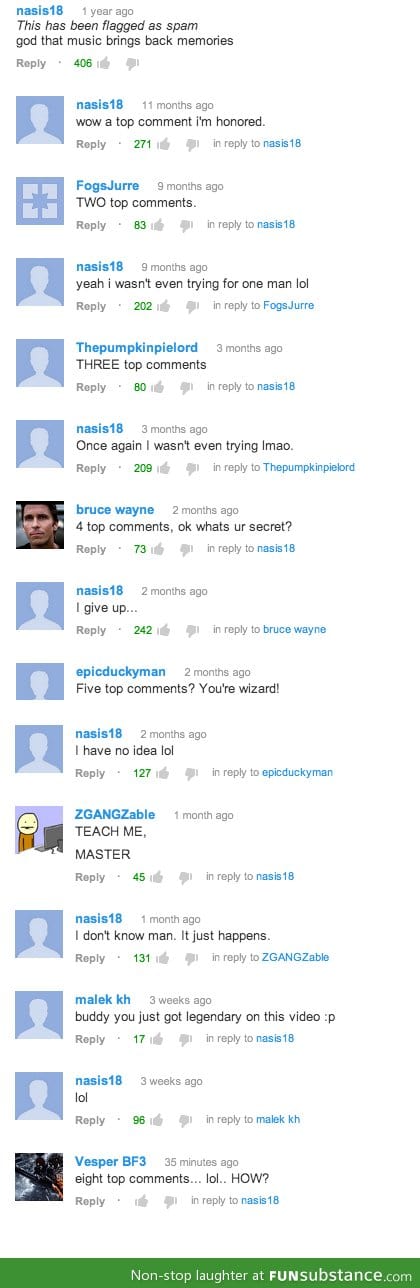 He's a top comments wizard!