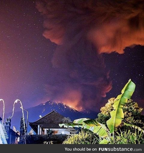 This volcano in Bali just erupted