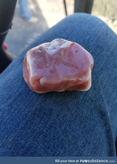 Raw chicken in rock format