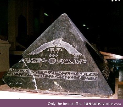 The only known pyramid capstone