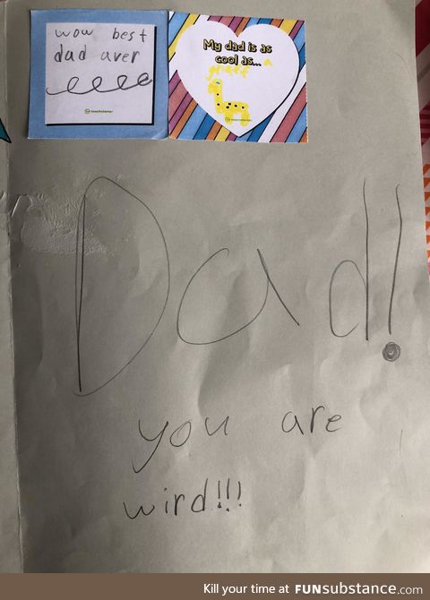 My Father’s Day card from my daughter