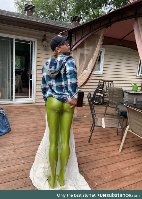 My mom bought a set of green legs from a garage sale