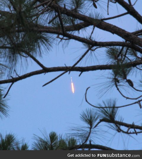 ITAP of today’s Crew Dragon launch from my back yard