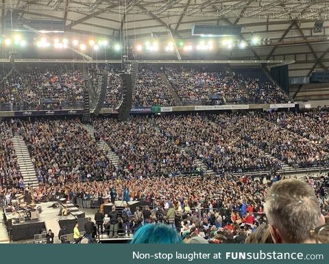 This was the crowd for Bernie in Tacoma