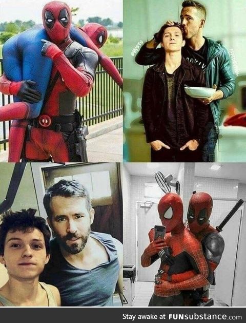 Deadpool and spiderman good times
