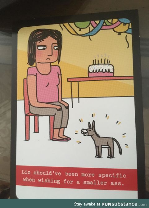 Our mom got this birthday card for my sister