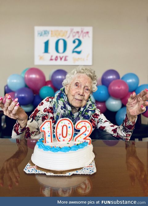 My grandmother turns 102 today!