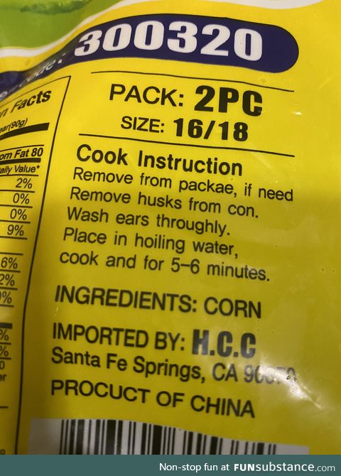 The best cooking instructions I’ve ever read for frozen corn