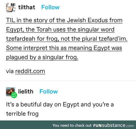 Speaking of frogs