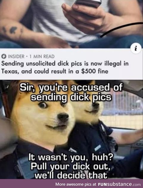 Sending unsolicited pics is illegal in Texas