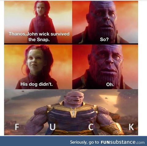 Thanos is done for