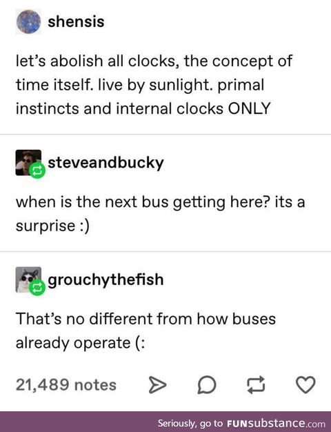 Abolishing all clocks