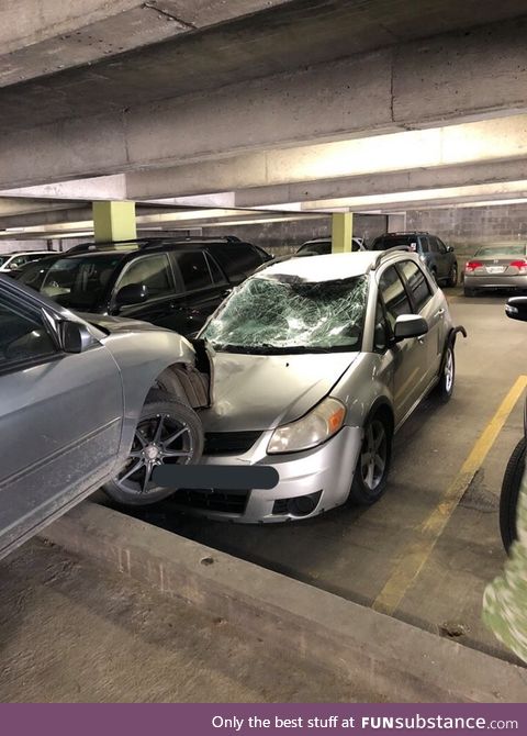 A friend told me her car got totaled. I asked her what happened and she sent me this