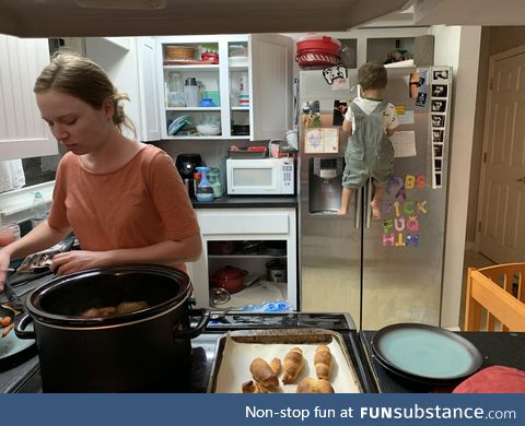 My wife is getting ready to cook us dinner