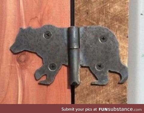 The hinge is a bear
