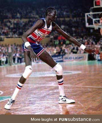 Manute Bol, the tallest Basketball player in the NBA history