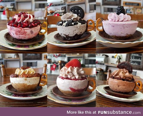 These cheesecakes are literal cupcakes. Teacupcakes