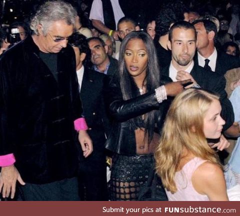 Naomi Campbell and one of Epstein's sex trafficking victims, Virginia Giuffre, on the