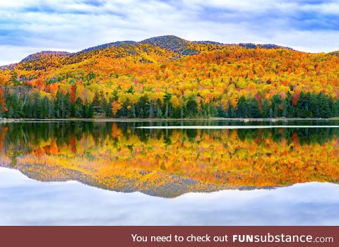 The Adirondack State Park in upstate NY is on top fall form this week