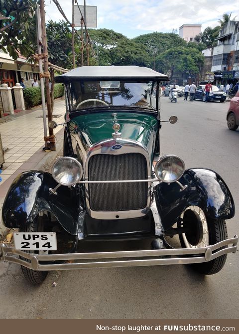 Ford model A from 1930. Thought it was great shot from pune India