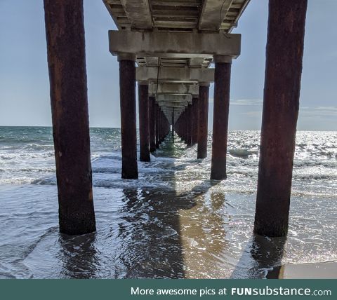 View from under a dock. Another sub thought it was trippy so here you go