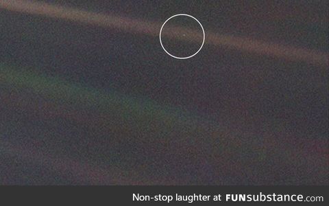 Earth as seen from voyager 3.7 billion miles away