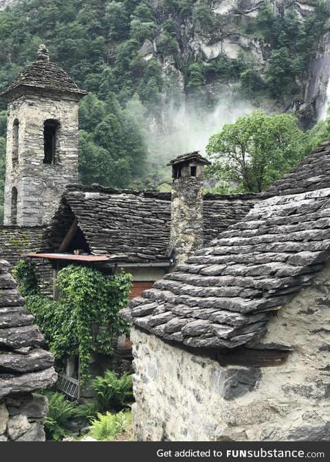 This rocky village in southern Switzerland