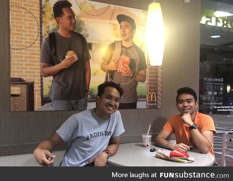 They noticed there was a blank wall at McDonald’s so they decided to make this fake