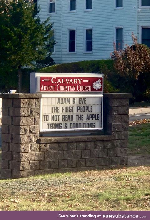 Spotted at a local church
