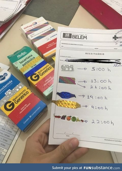 A doctor made a "special prescription" for an illiterate patient