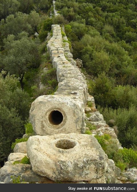 A roman aqueduct, patara, turkey
