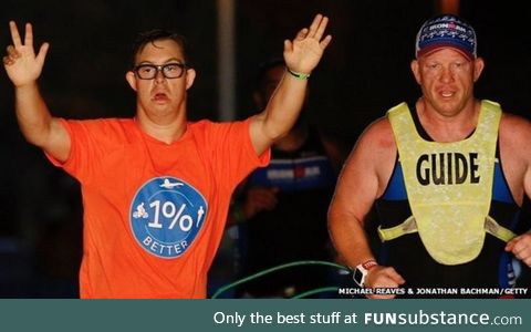 21 year old Chris Nikic is the first person with Down syndrome finish a triathlon, BTW