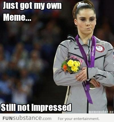 McKayla Maroney.... Still Not impressed