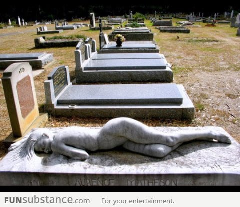 A gravestone commissioned by a widow to express her eternal love