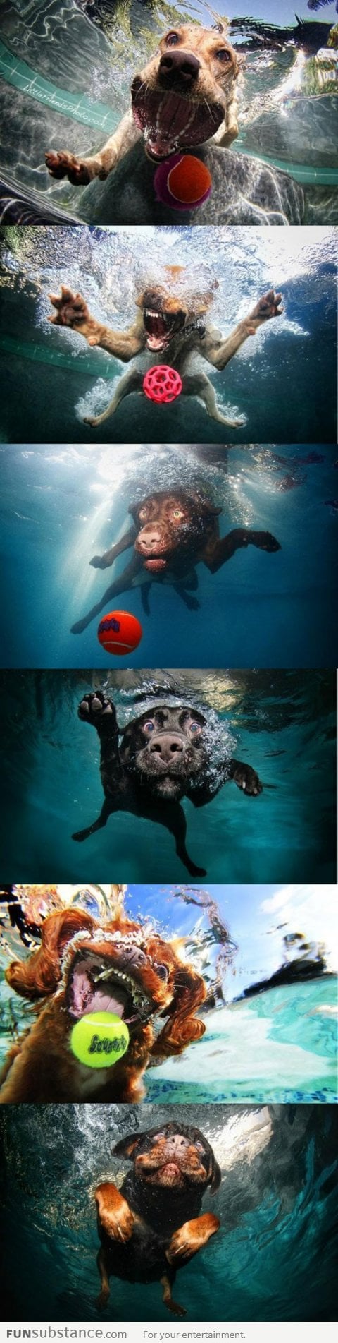 Underwater ball catching
