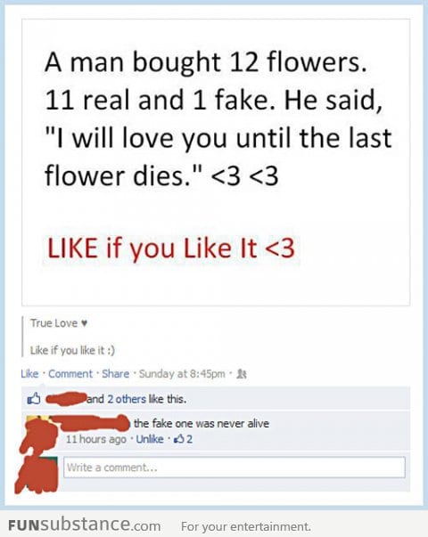 A man bought 12 flowers