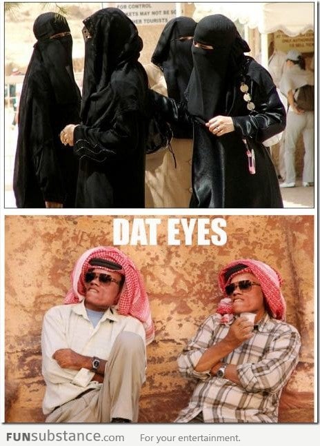 Checking out girls in the Middle East