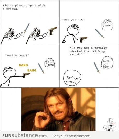 One does not simply block bullets with swords