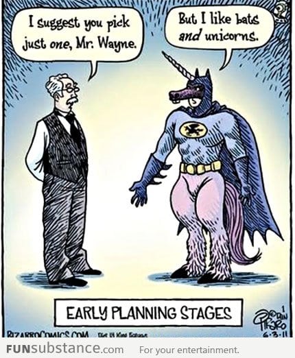 Batman's early planning stages